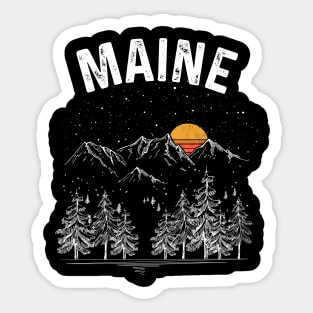 Vintage Retro Maine State Sticker